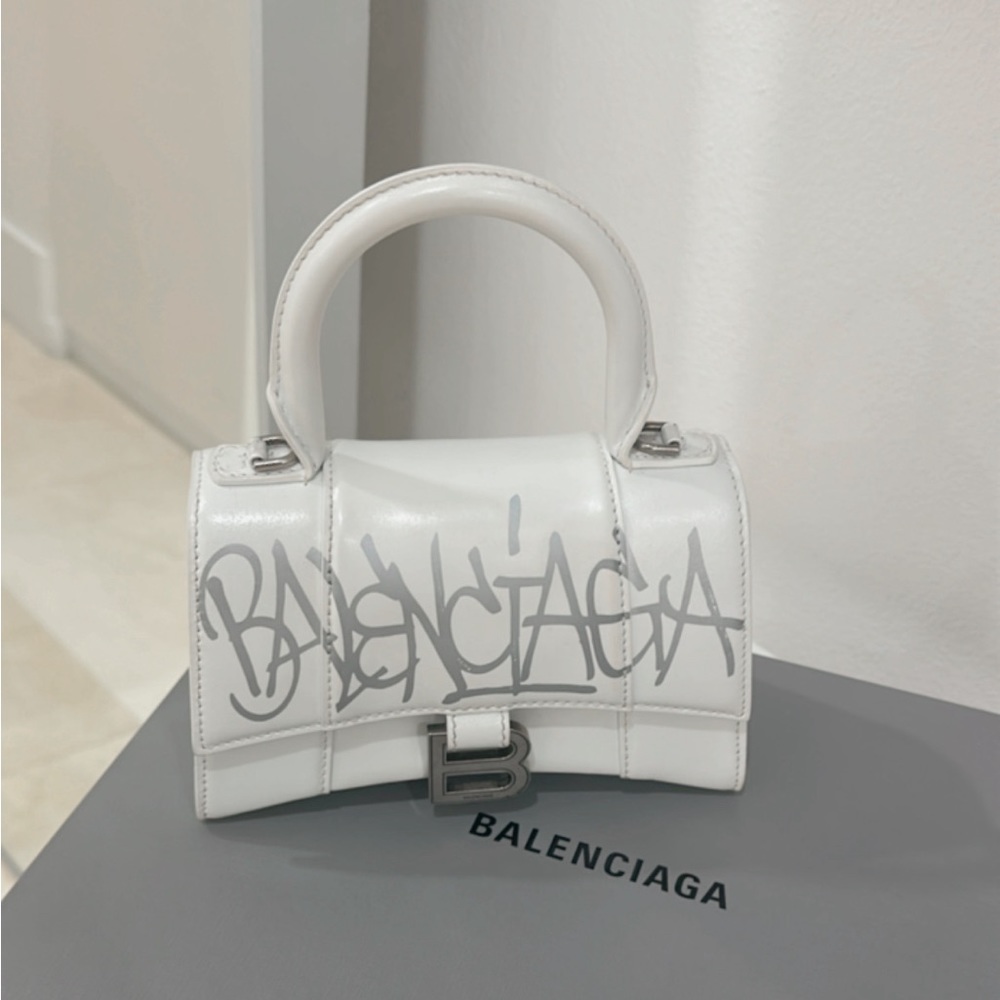 Balenciaga XS Hourglass Graffiti Top Handle Bag - Picture 3 of 8